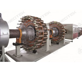 Steel wire winding reinforced mine pipe production line